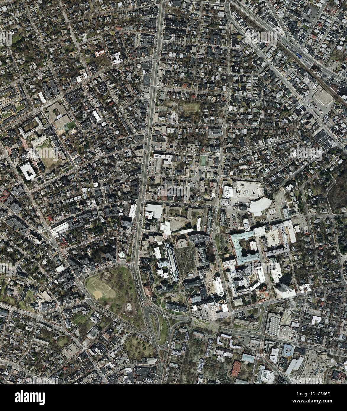 Antenna vista mappa presso la Harvard University di Cambridge Massachusetts Foto Stock