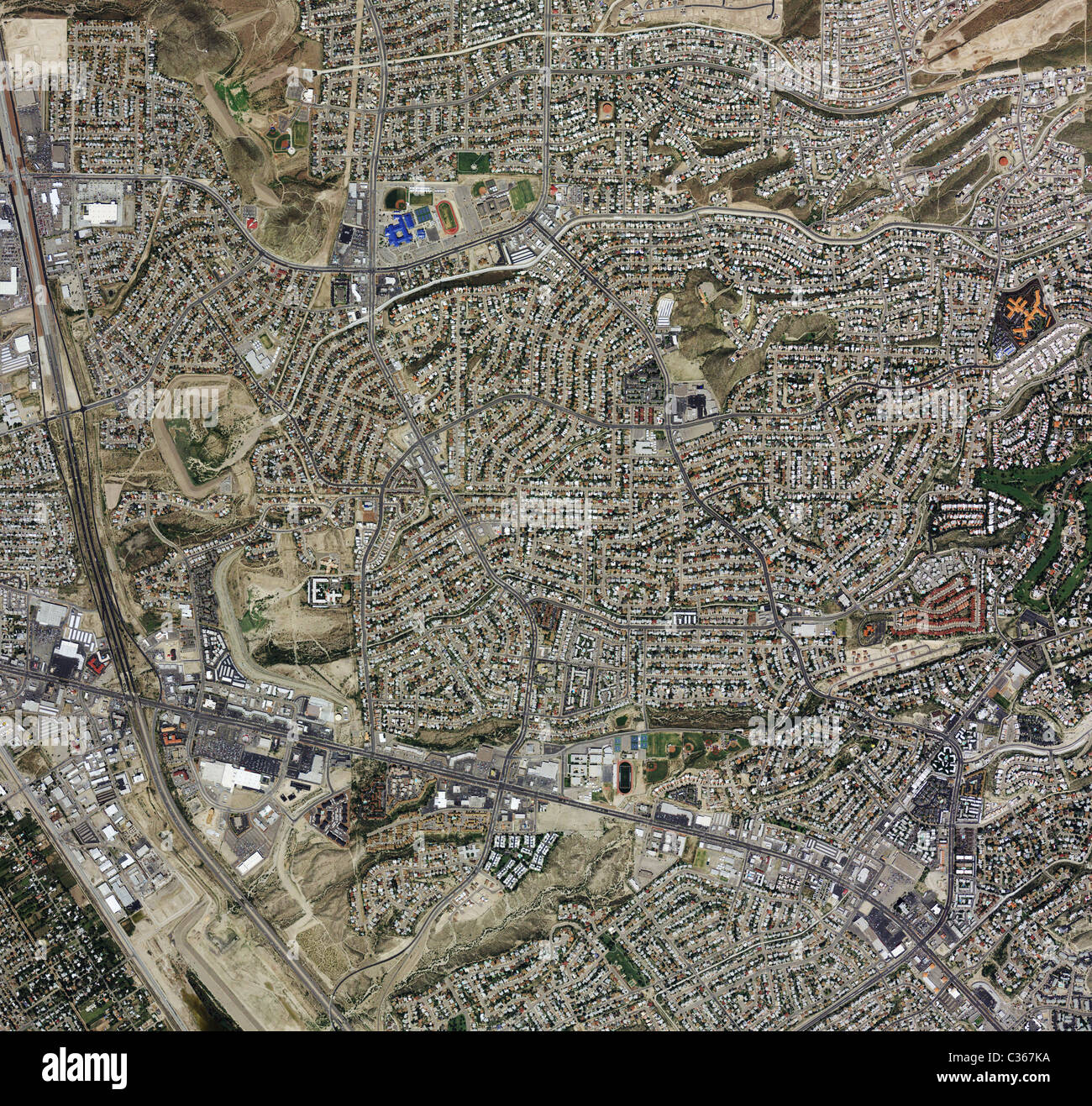 Mappa aerea residenziale vista El Paso Texas Foto Stock