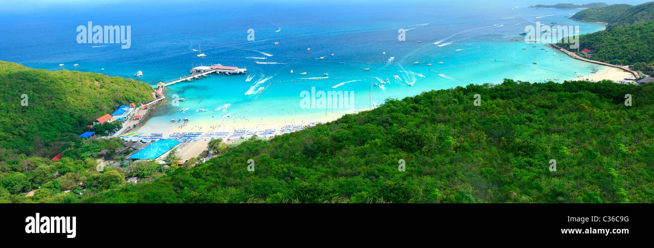 Una foto panoramica dell'isola come un luogo turistico in Thailandia, Chonburi milioni. Foto Stock
