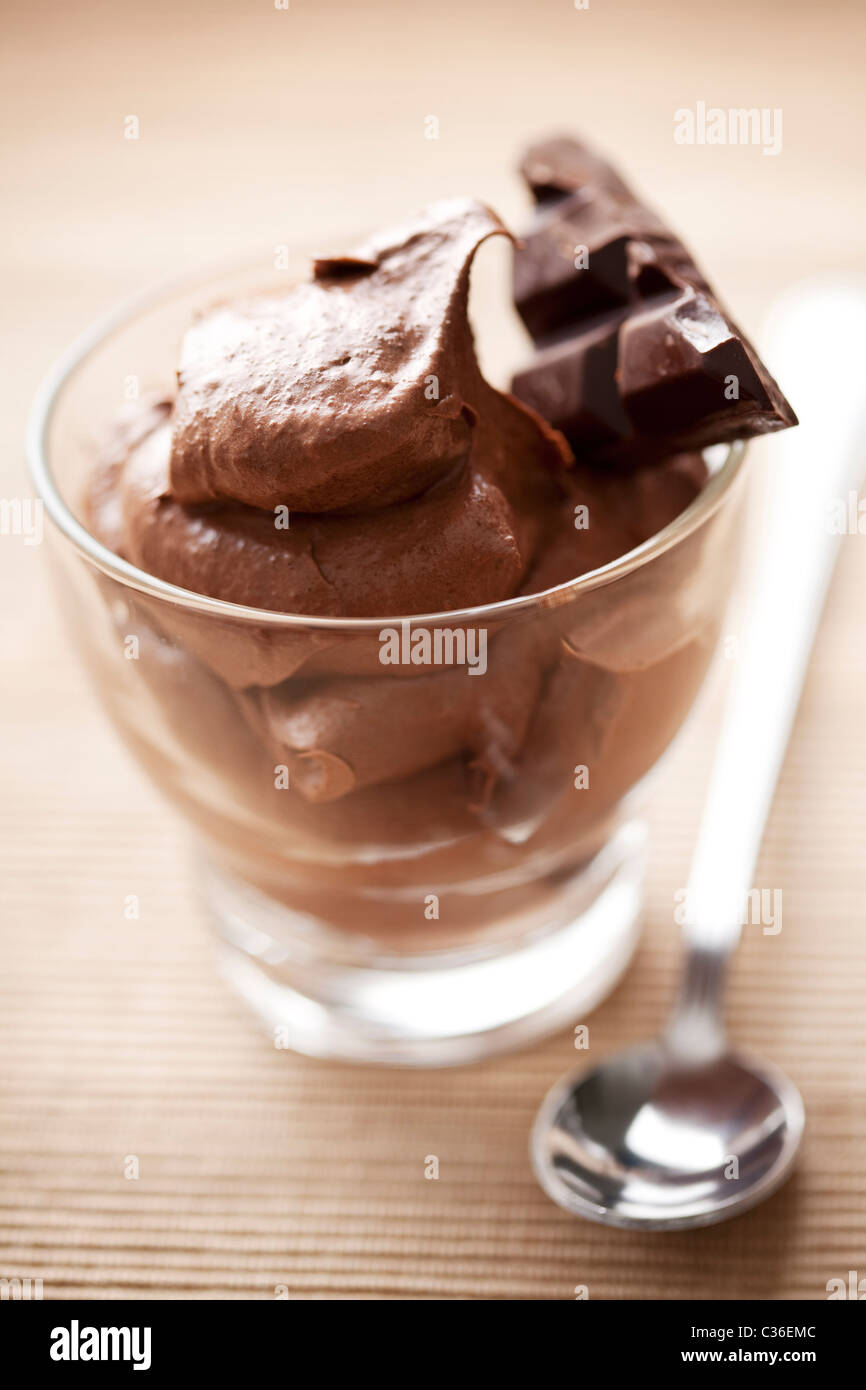 Mousse al cioccolato Foto Stock