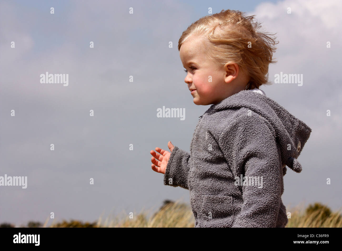 Moderno blocco di appartamenti balconi Foto Stock