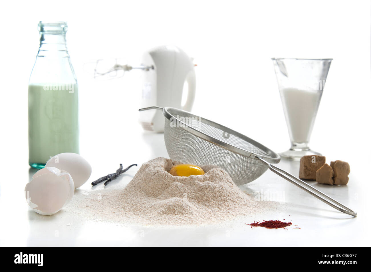 Ingredienti per Gugelhupf Foto Stock