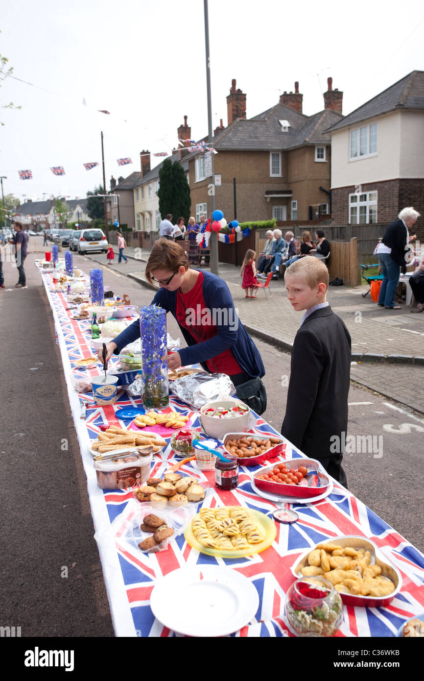 Royal Wedding Street festa per celebrare le nozze del principe William e Kate Middleton, Londra, Regno Unito. Foto:Jeff Gilbert Foto Stock
