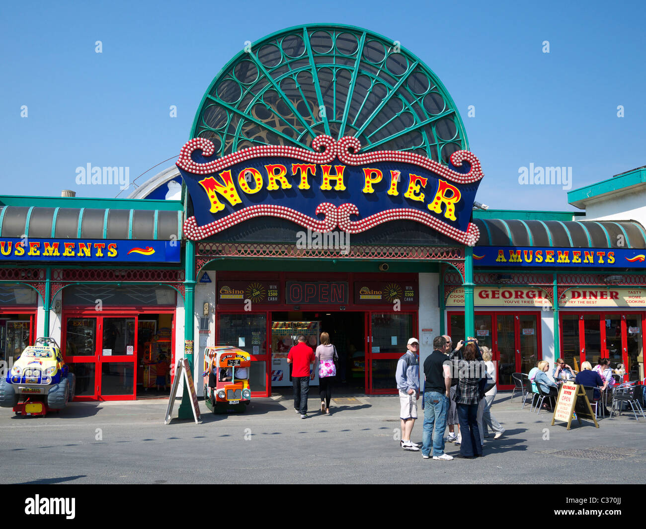 North Pier di Blackpool Lancashire Regno Unito Foto Stock