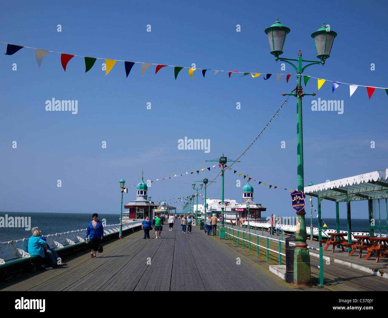 North Pier progettato da Eugenio Birch aperto nel 1863 Blackpool Lancashire Regno Unito Foto Stock