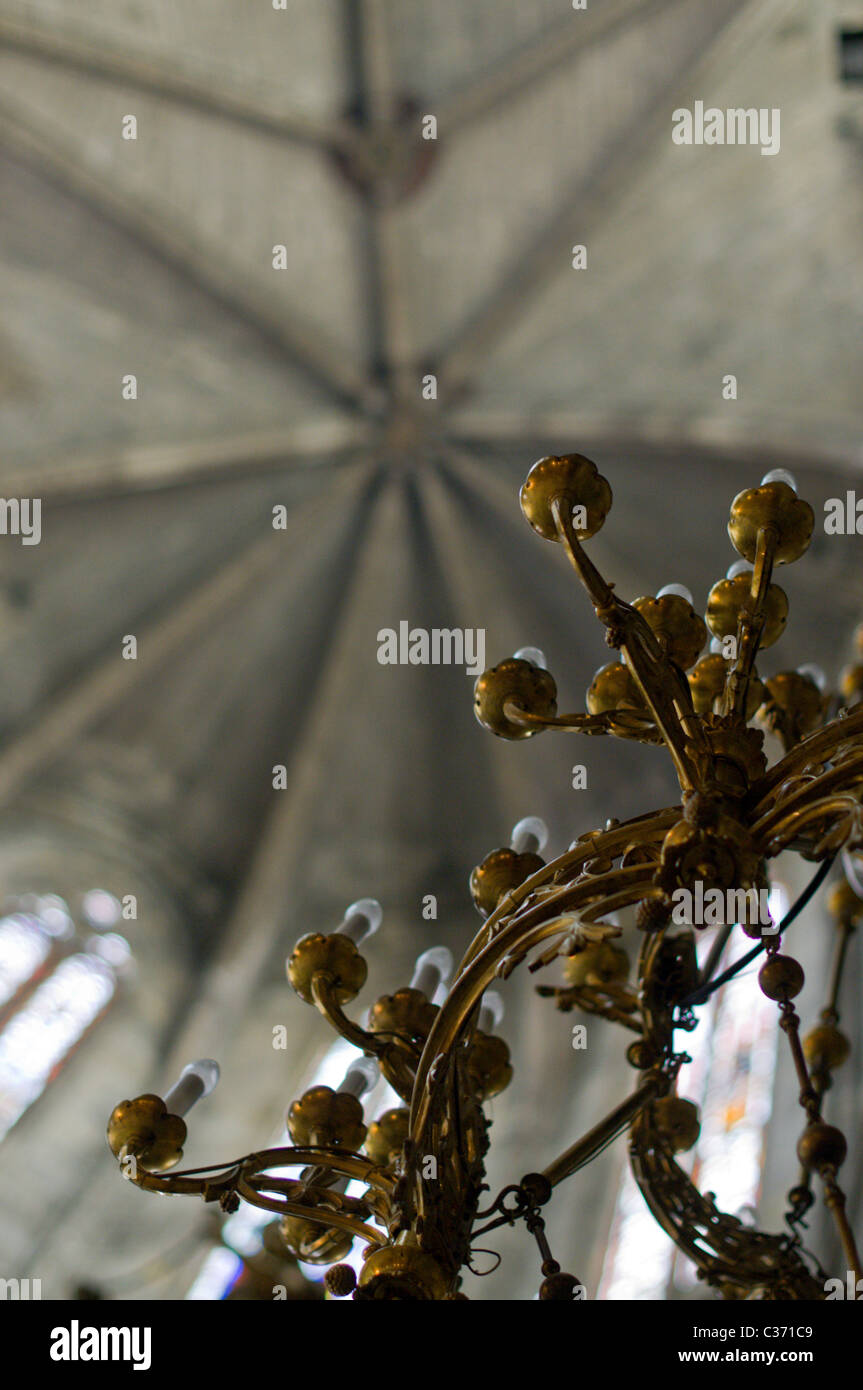La nervatura del tetto con soffitto a volta, Narbonne cattedrale Foto Stock