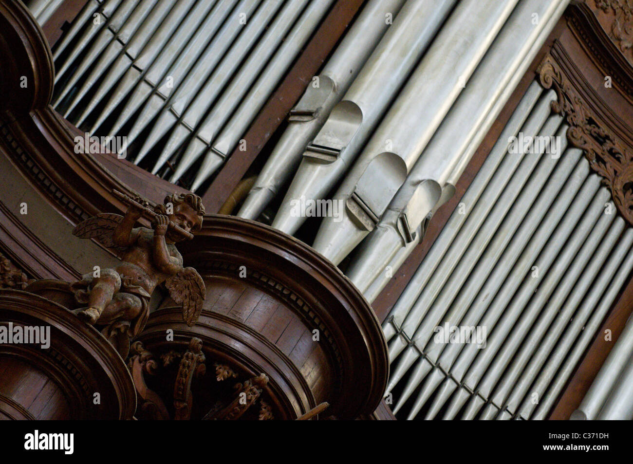 Organo a canne, Narbonne cattedrale Foto Stock