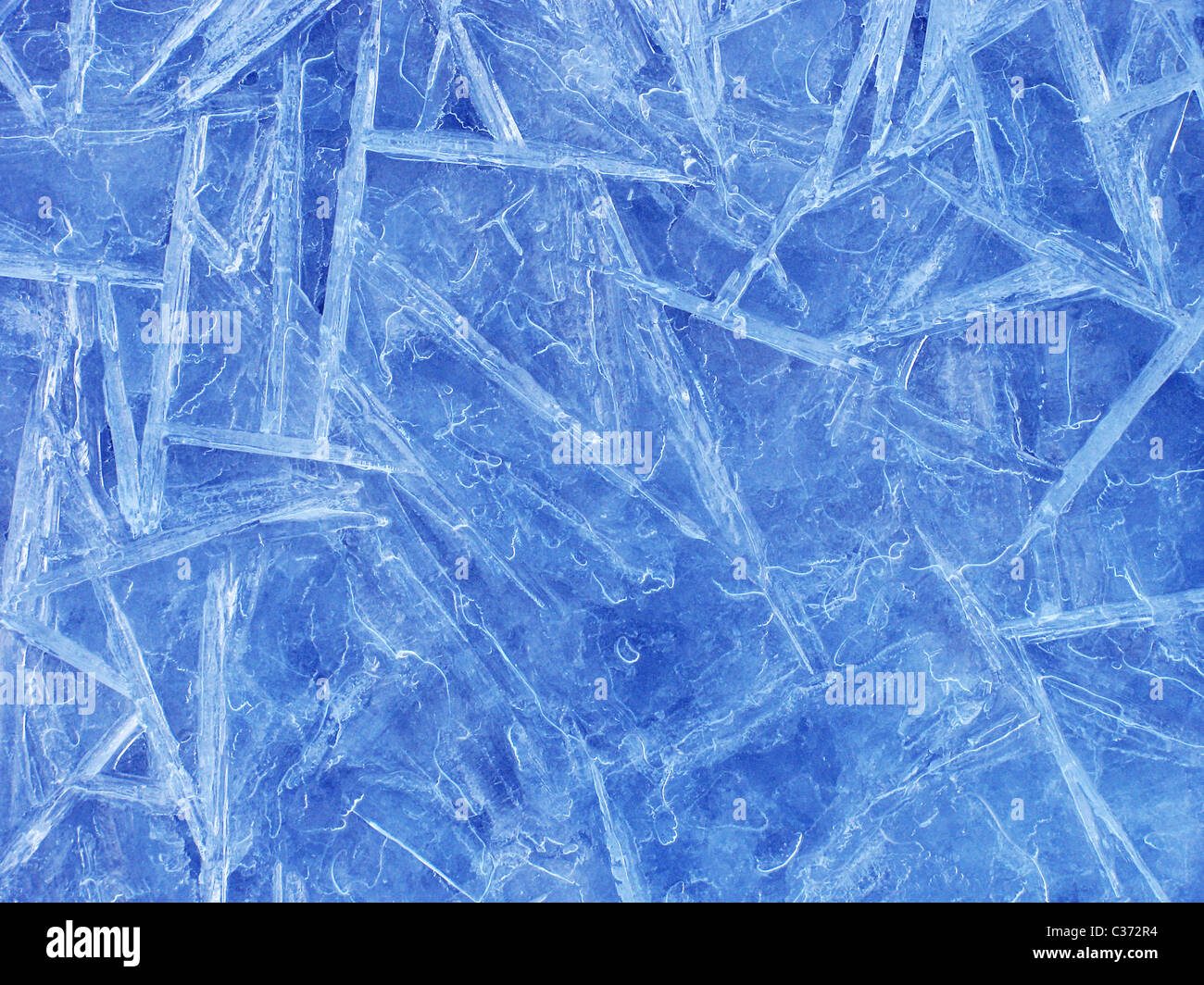 Blu sfondo astratto con graffi: superficie ghiacciata Foto Stock