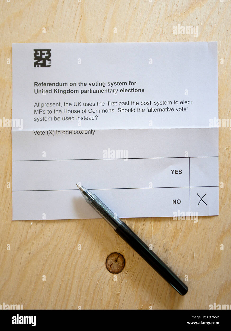 Il referendum sul sistema di voto per il Regno Unito le elezioni parlamentari si svolgerà presso le stazioni di polarizzazione o per posta il 6 maggio Foto Stock
