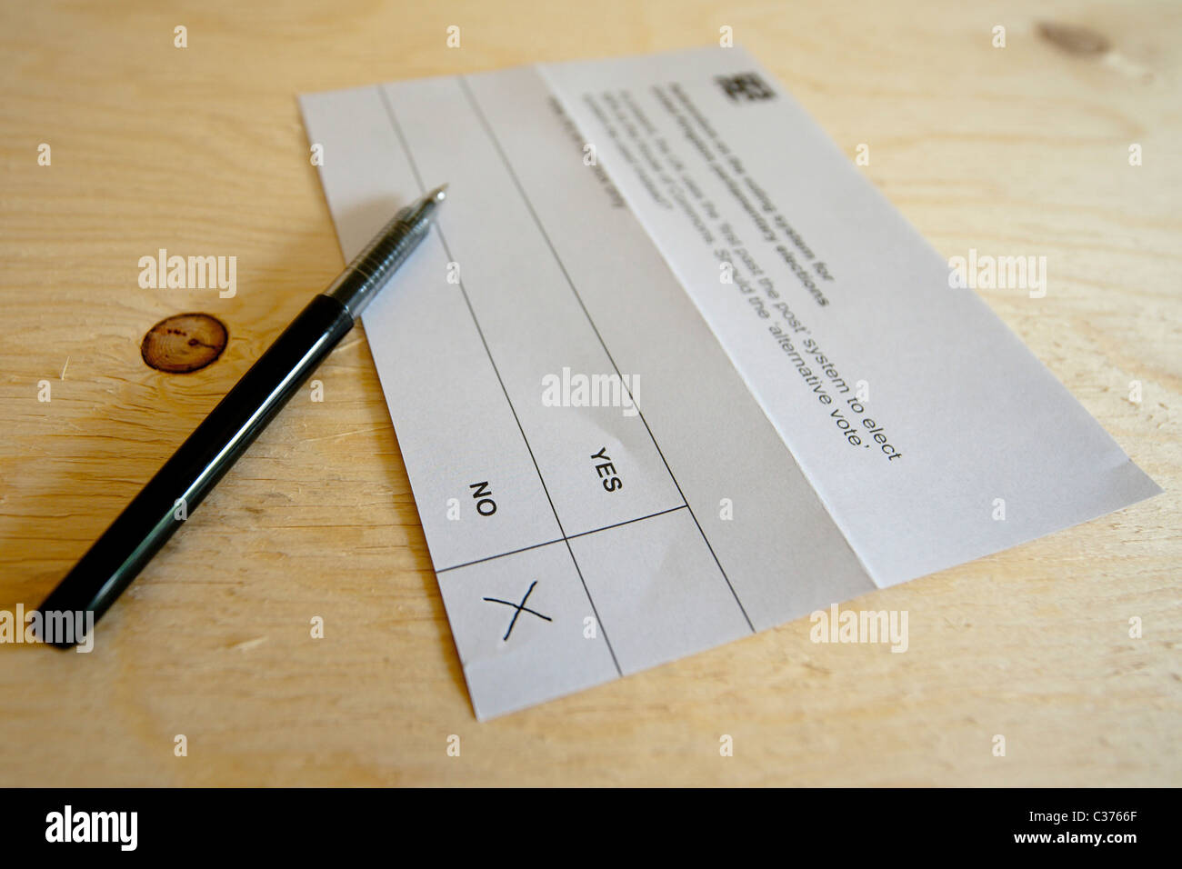 Il referendum sul sistema di voto per il Regno Unito le elezioni parlamentari si svolgerà presso le stazioni di polarizzazione o per posta il 6 maggio Foto Stock