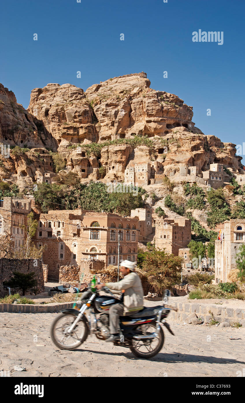 Shibam village vicino a Sanaa in Yemen Foto Stock