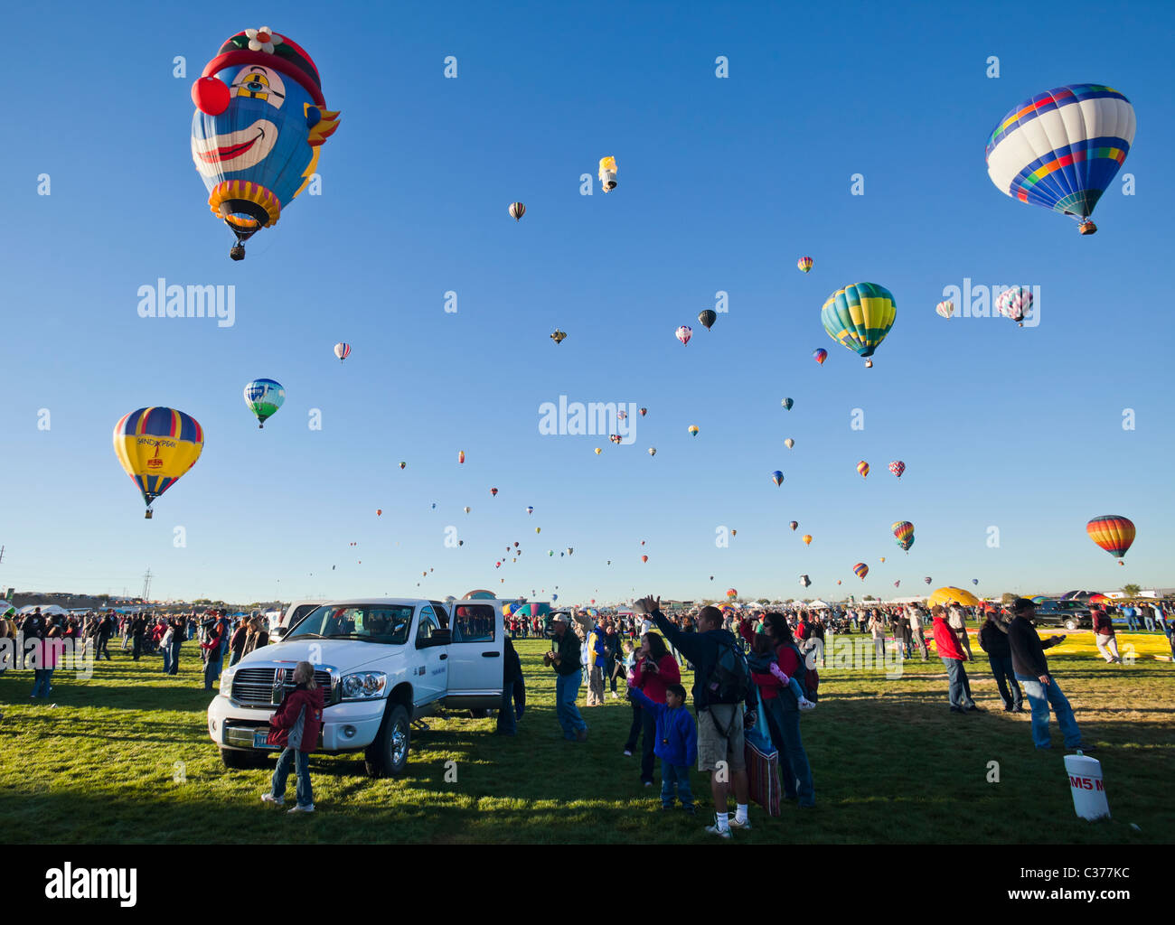 Hot Air Balloon Fiesta, ottobre 2010. Albuquerque, Nuovo Messico, Stati Uniti d'America. Foto Stock