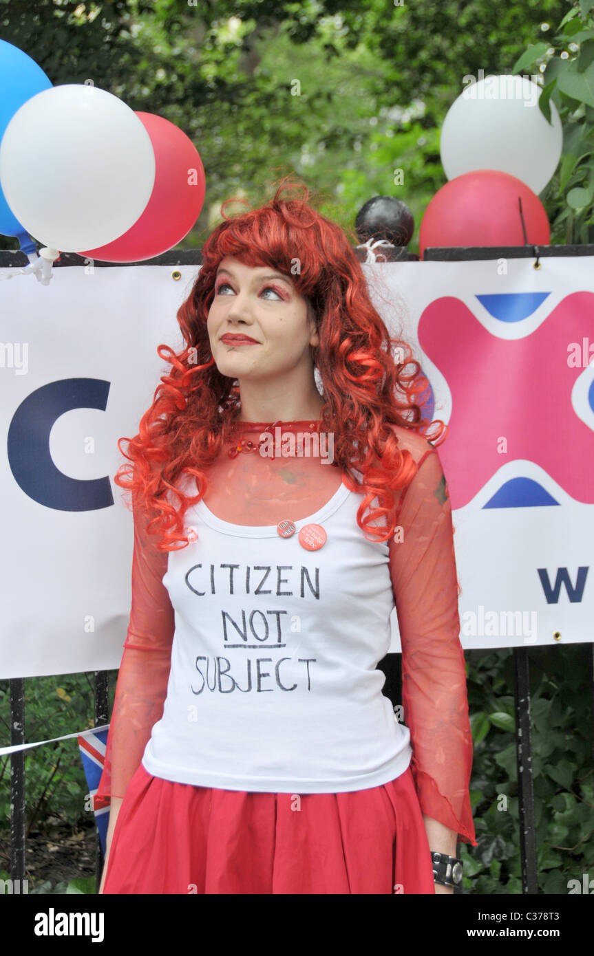 Repubblica anti Royal Wedding evento Red Lion Square 29 aprile 2011 socialismo socialista Foto Stock