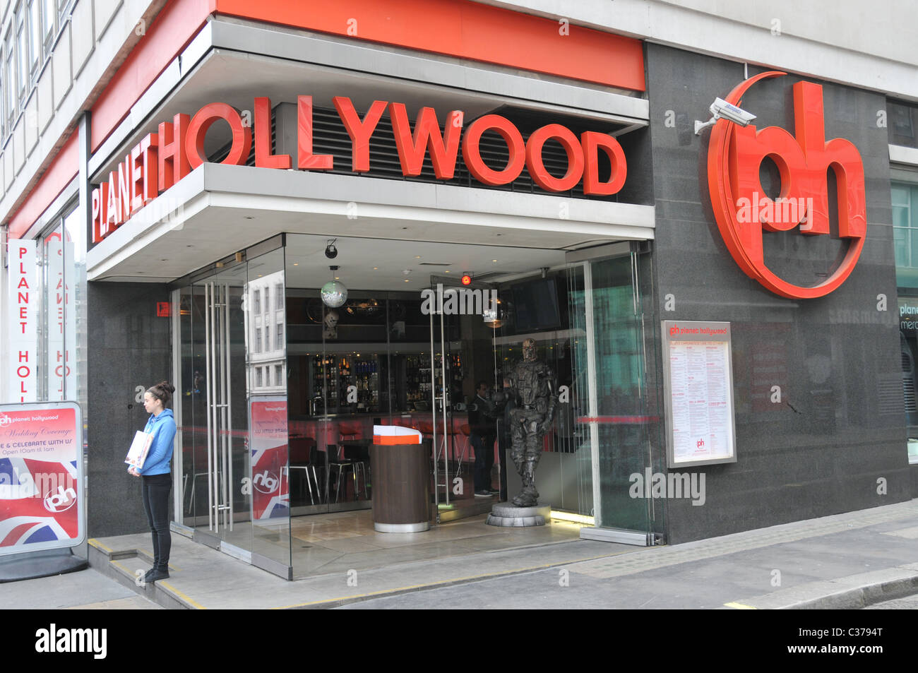Planet Hollywood London Regent Street nuovo logo branding Foto Stock