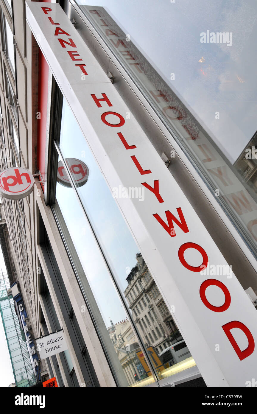 Planet Hollywood London Regent Street nuovo logo branding Foto Stock