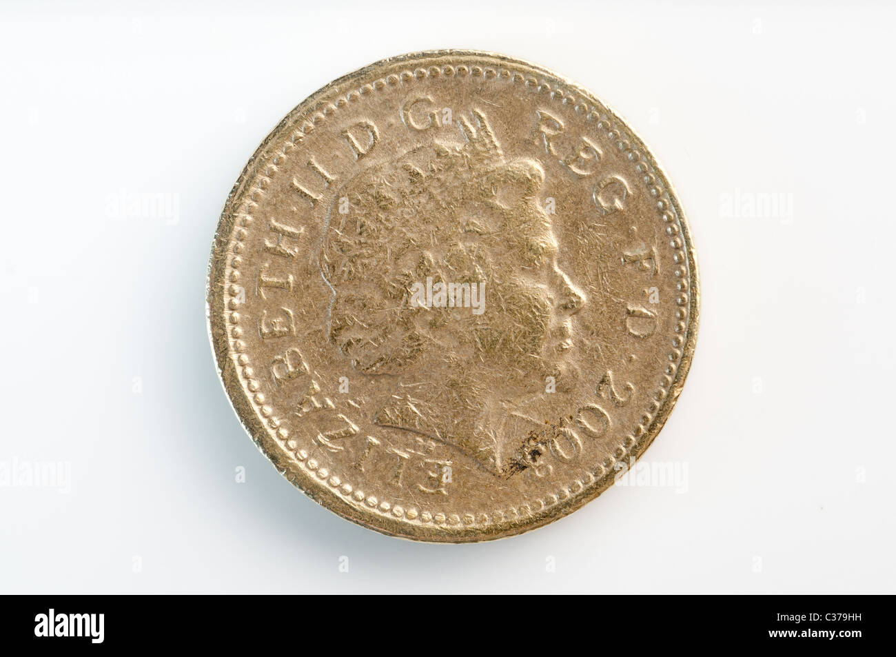 Fake grande sterlina inglese una libbra di monete Foto Stock