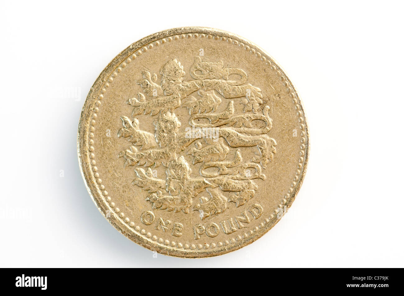 Fake grande sterlina inglese una libbra di monete Foto Stock