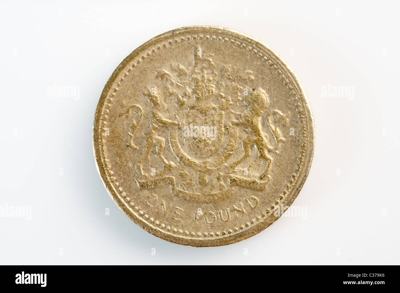Fake grande sterlina inglese una libbra di monete Foto Stock