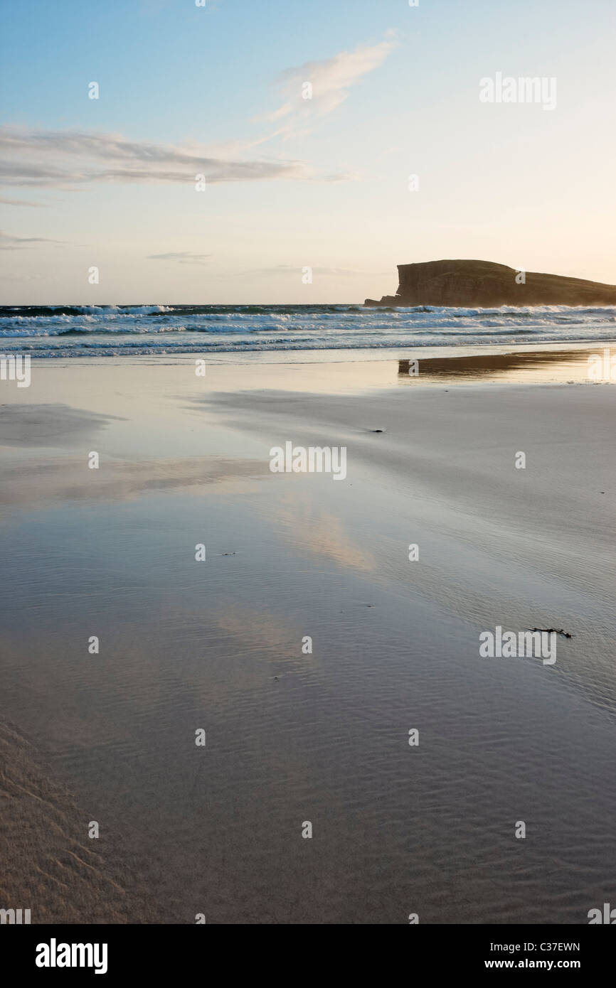 Oldshoremore beach, vicino Kinlochbervie, Sutherland, Highland, Scotland, Regno Unito. Foto Stock