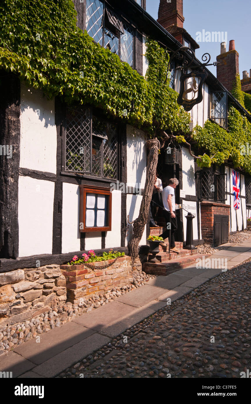 Il Mermaid Inn Mermaid Street Segala East Sussex England Foto Stock