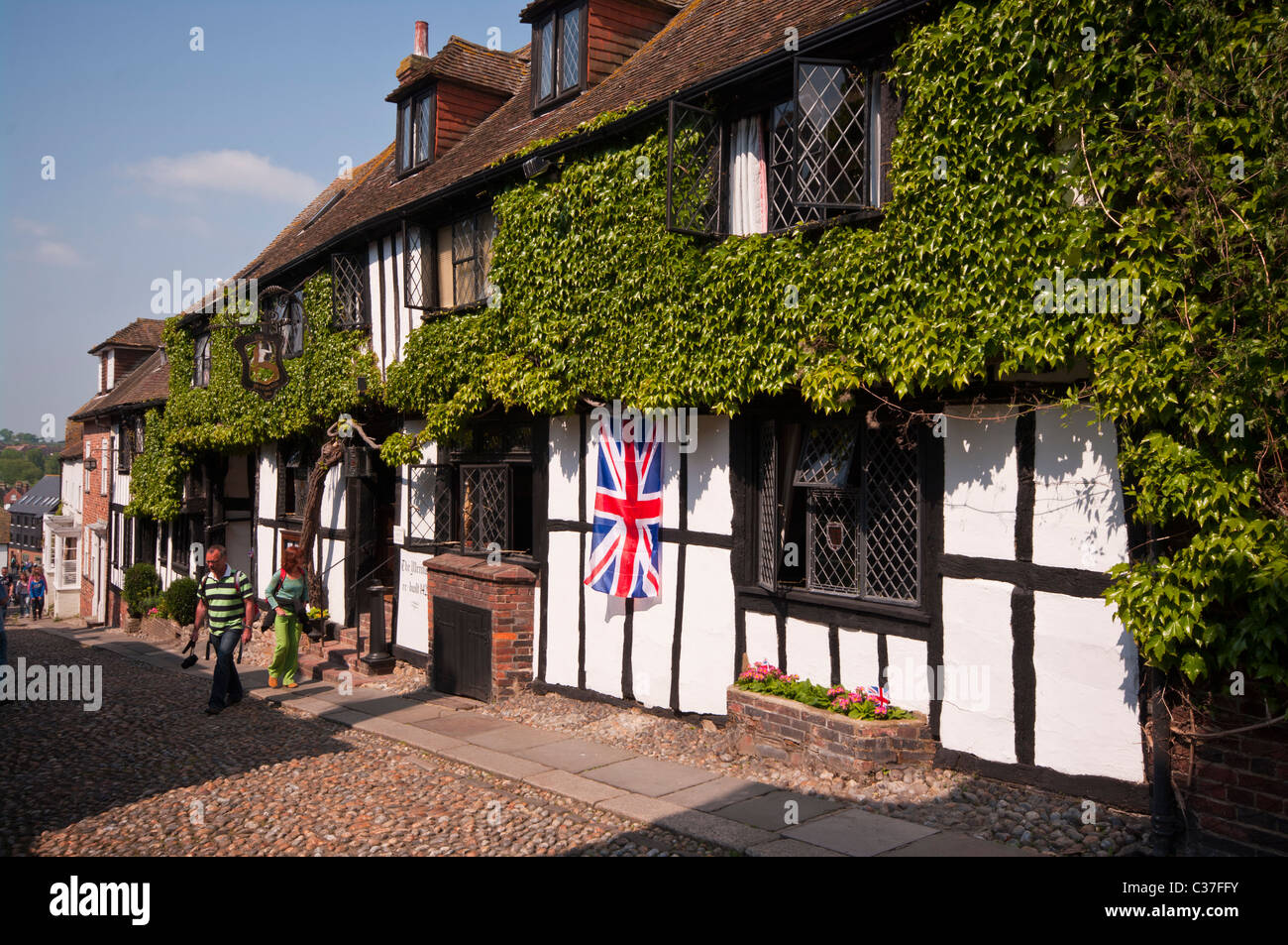 Visualizza in basso Mermaid Street Segala East Sussex England Foto Stock