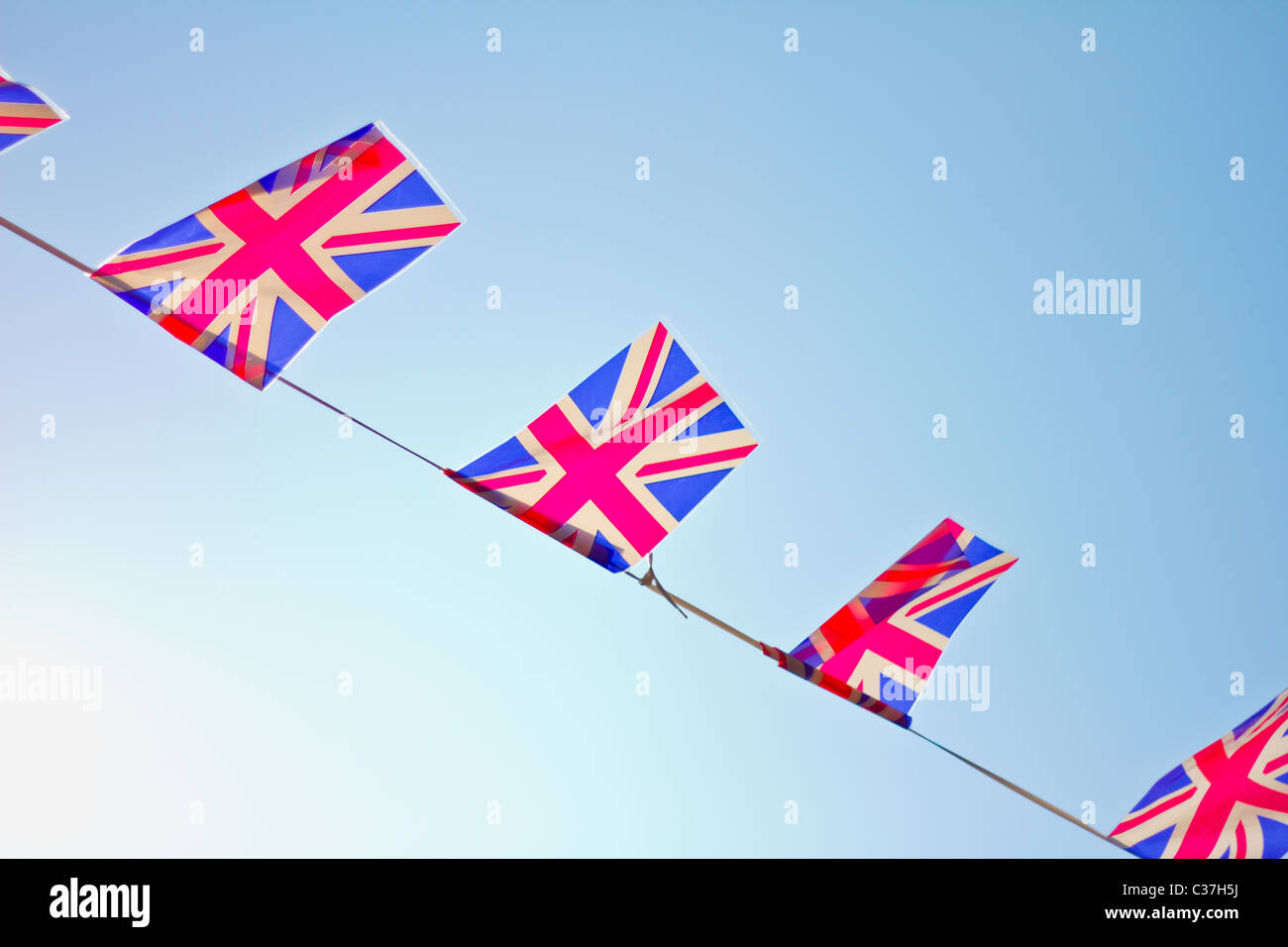 Gran Bretagna bandiera bunting. Foto Stock Gran Bretagna bandiera bunting. Foto Stock