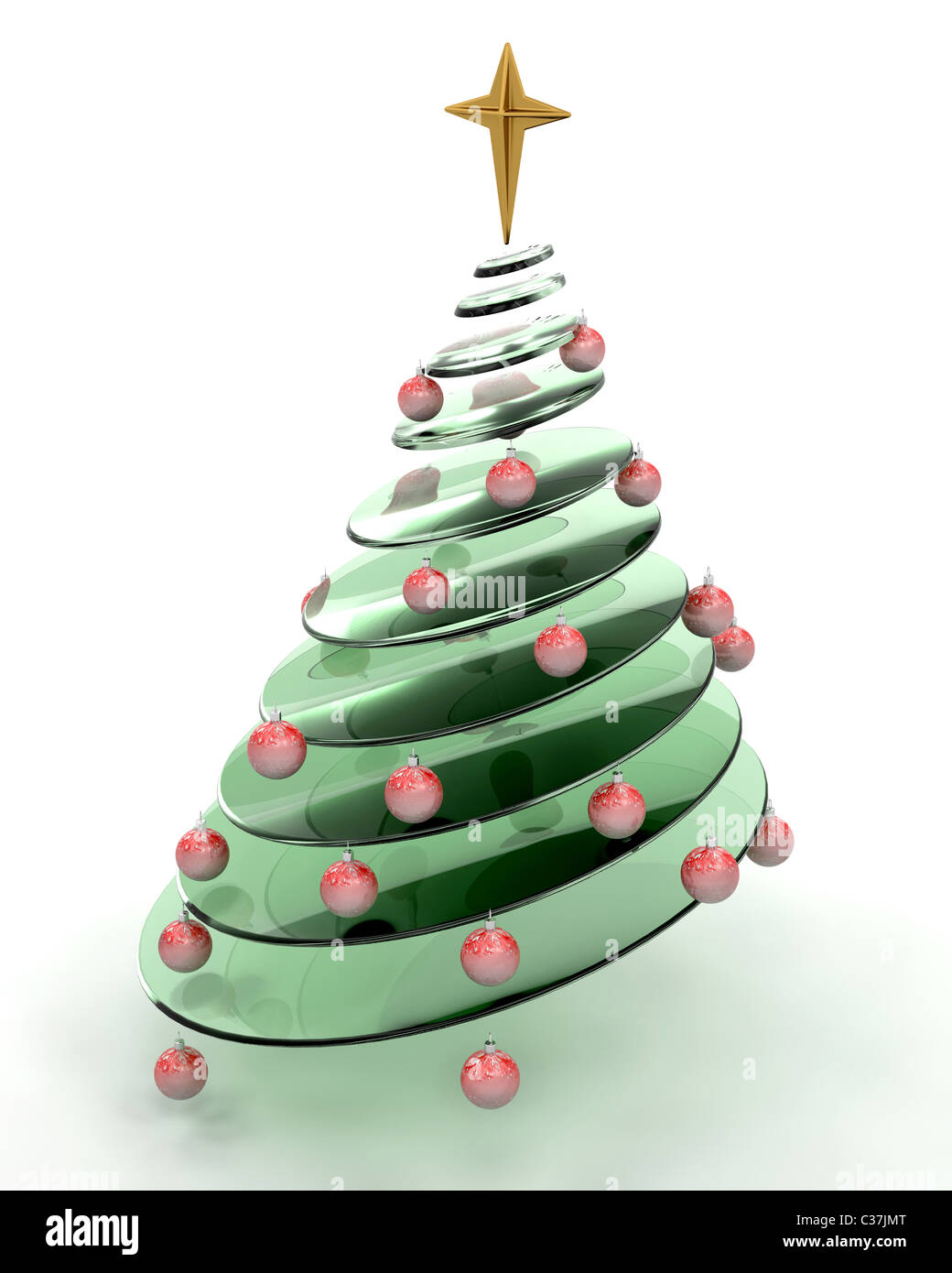 3D render di un concettuale astratto albero di natale Foto Stock