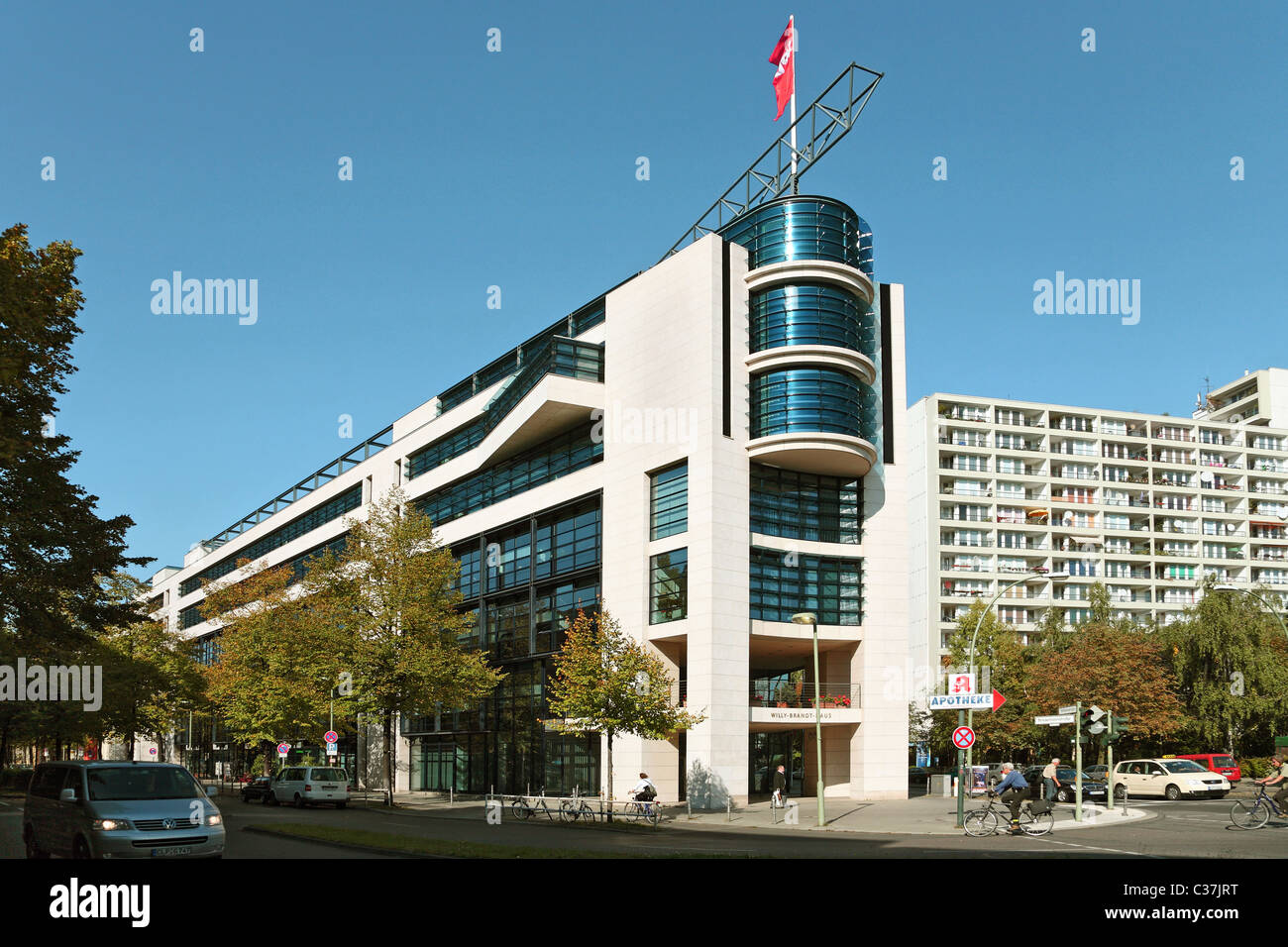 La Willy Brandt Haus, Berlino, Germania Foto Stock