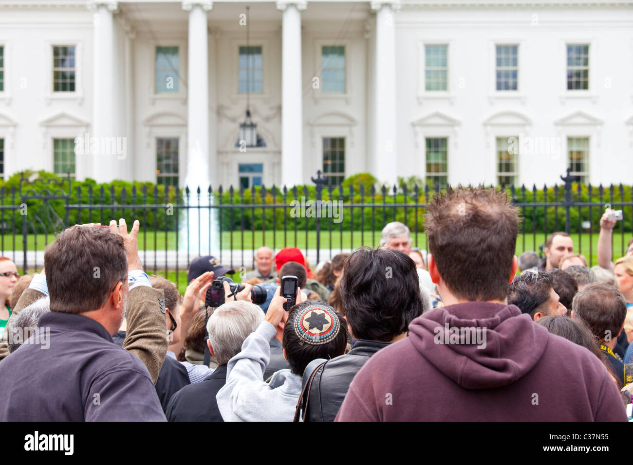 Casa bianca a maggio, 2 il giorno dopo che Osama bin Laden è stato ucciso, Washington DC Foto Stock