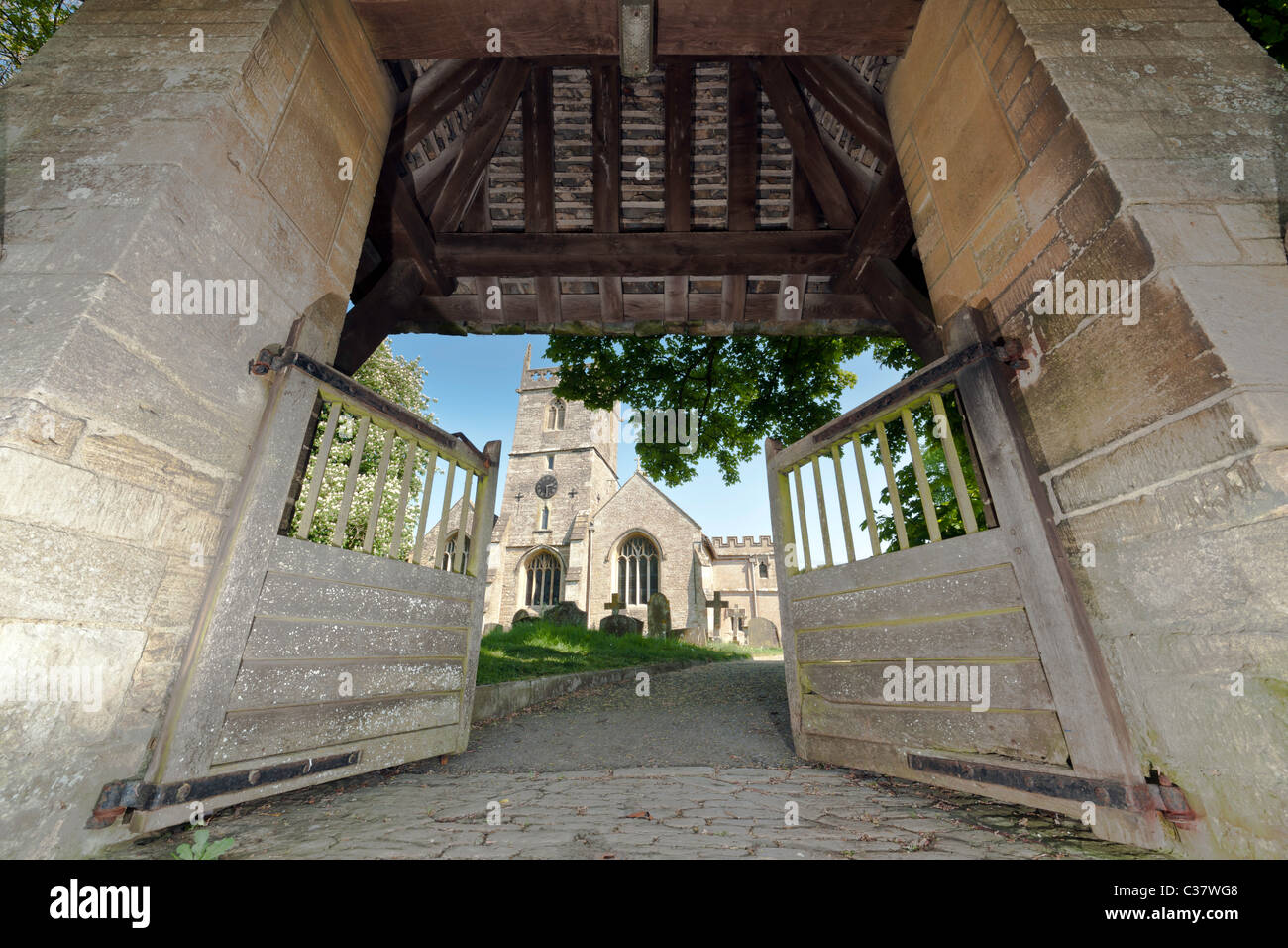 Chiesa di tutti i Santi - Crudwell, Wiltshire Foto Stock