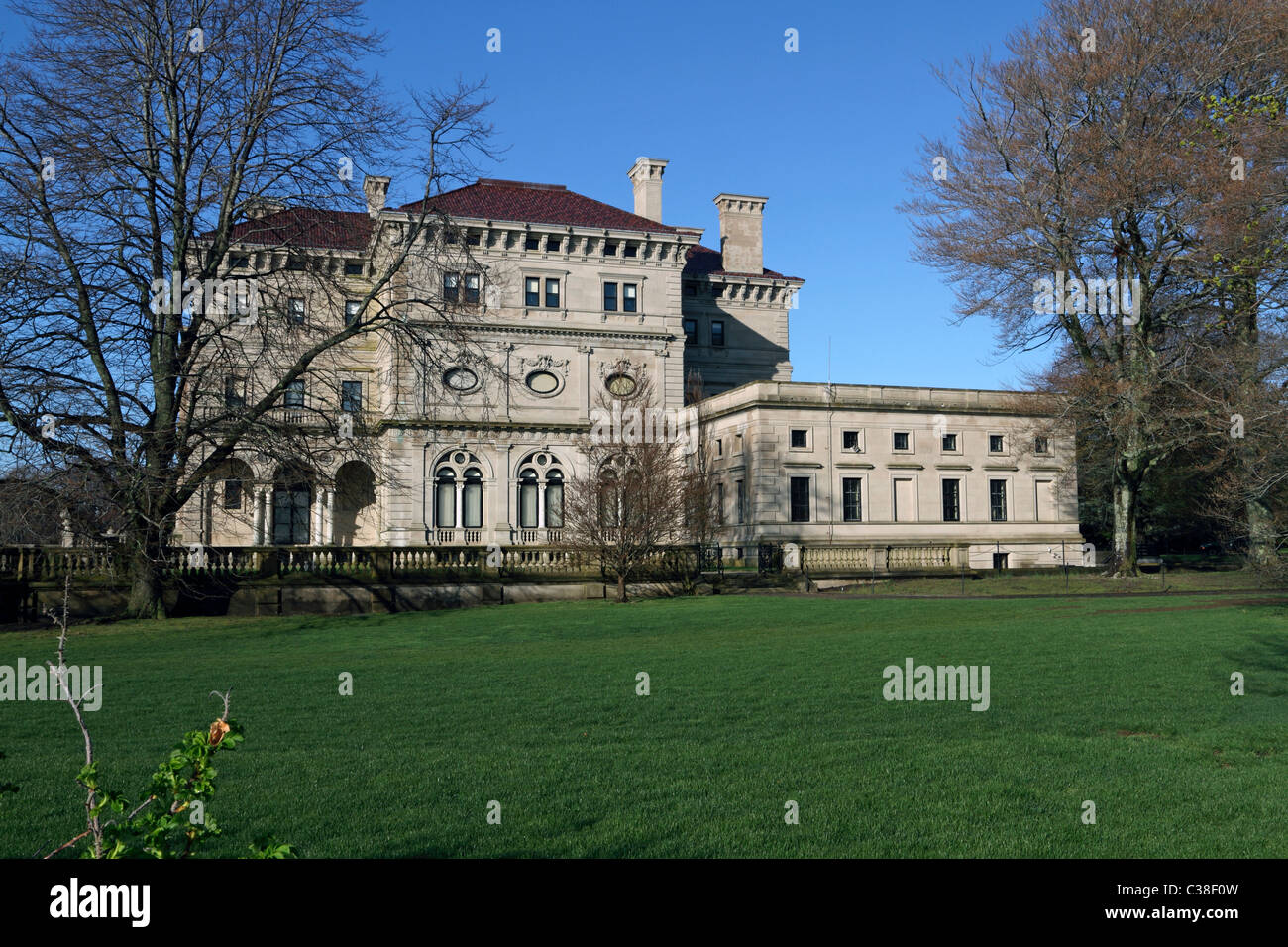 Il Breakers cottage estivi di Cornelius Vanderbilt. Progettato dall architetto americano Richard Morris Hunt. Newport, Rhode Island Foto Stock