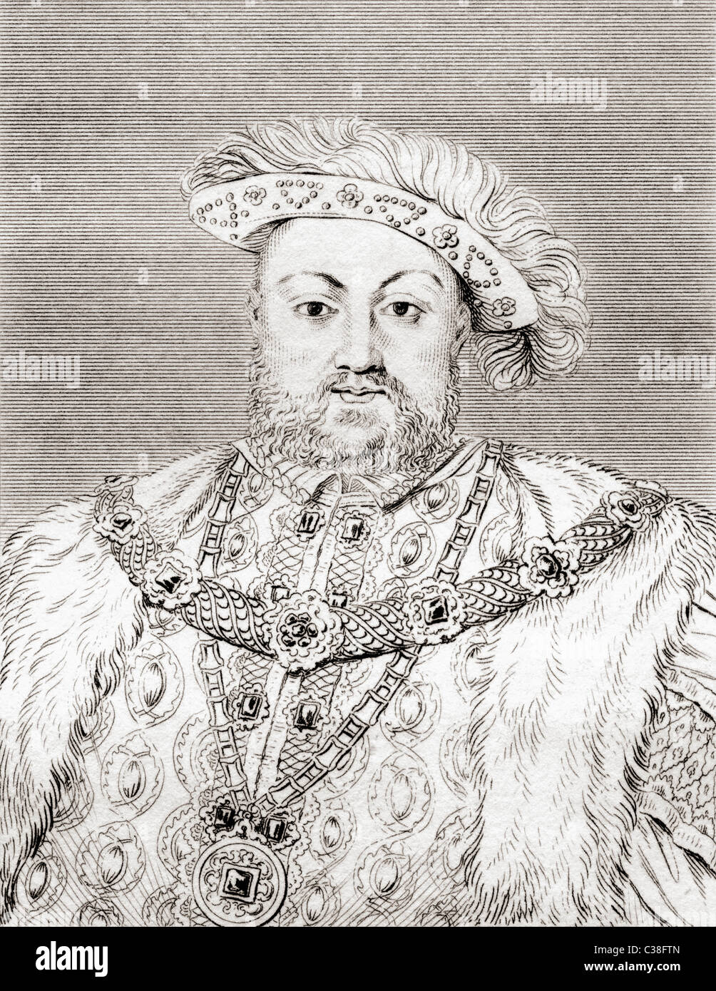 Henry VIII, 1491 - 1547. Re d'Inghilterra. Foto Stock