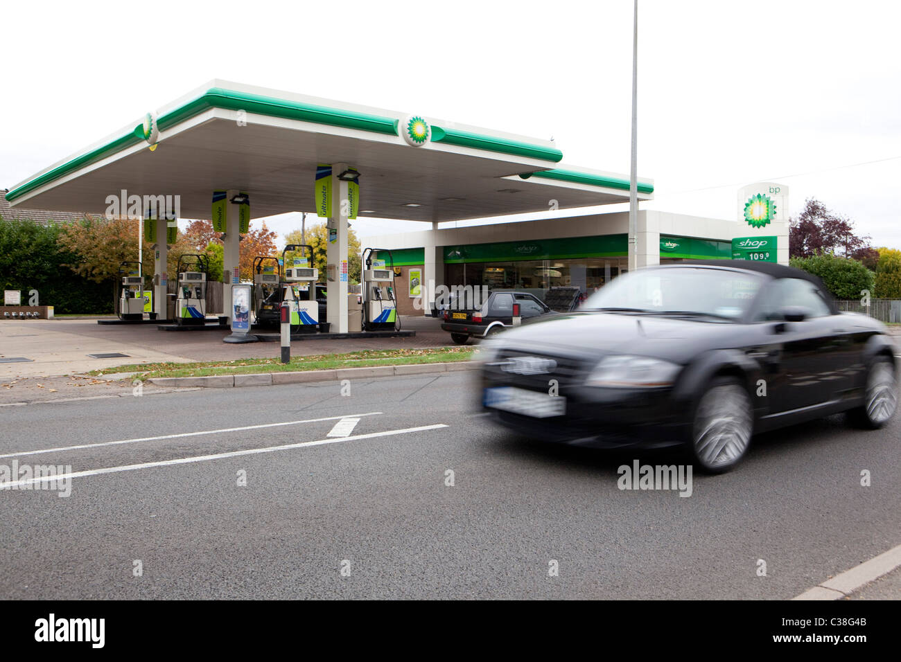 Una stazione di benzina BP. Foto Stock