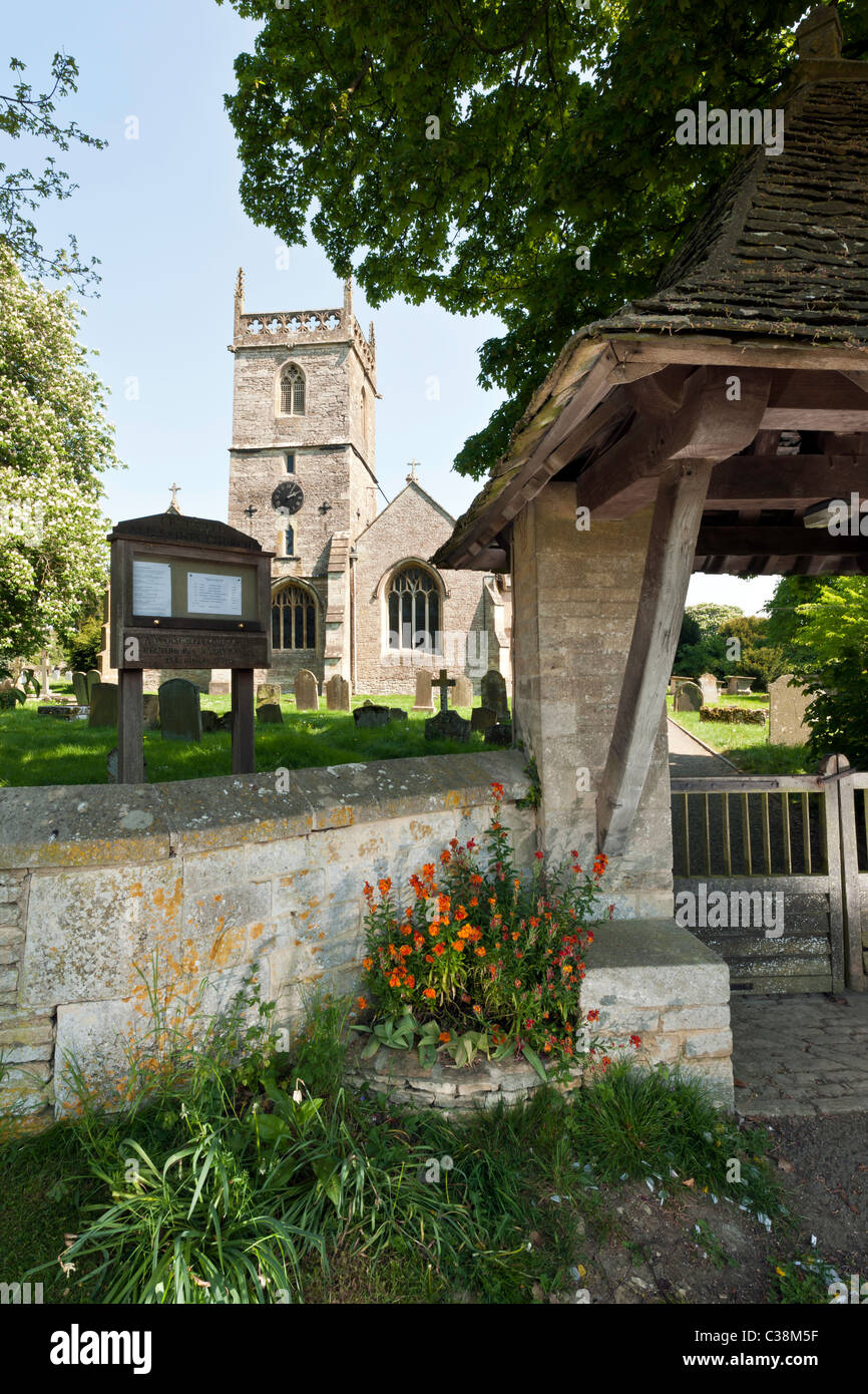 Chiesa di tutti i Santi - Crudwell, Wiltshire Foto Stock