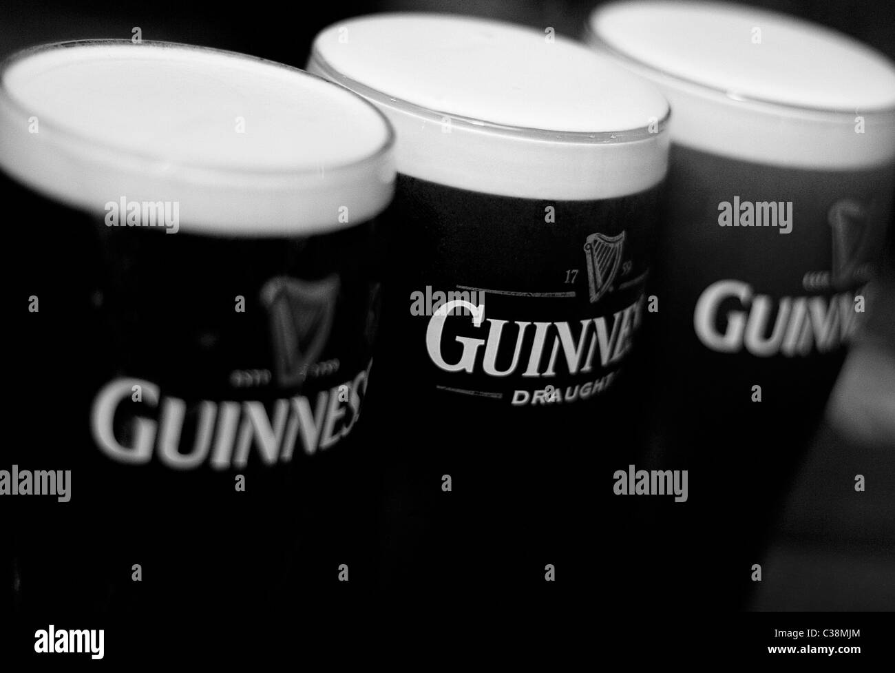 Immagine illustrativa di pinte di Guiness Foto Stock