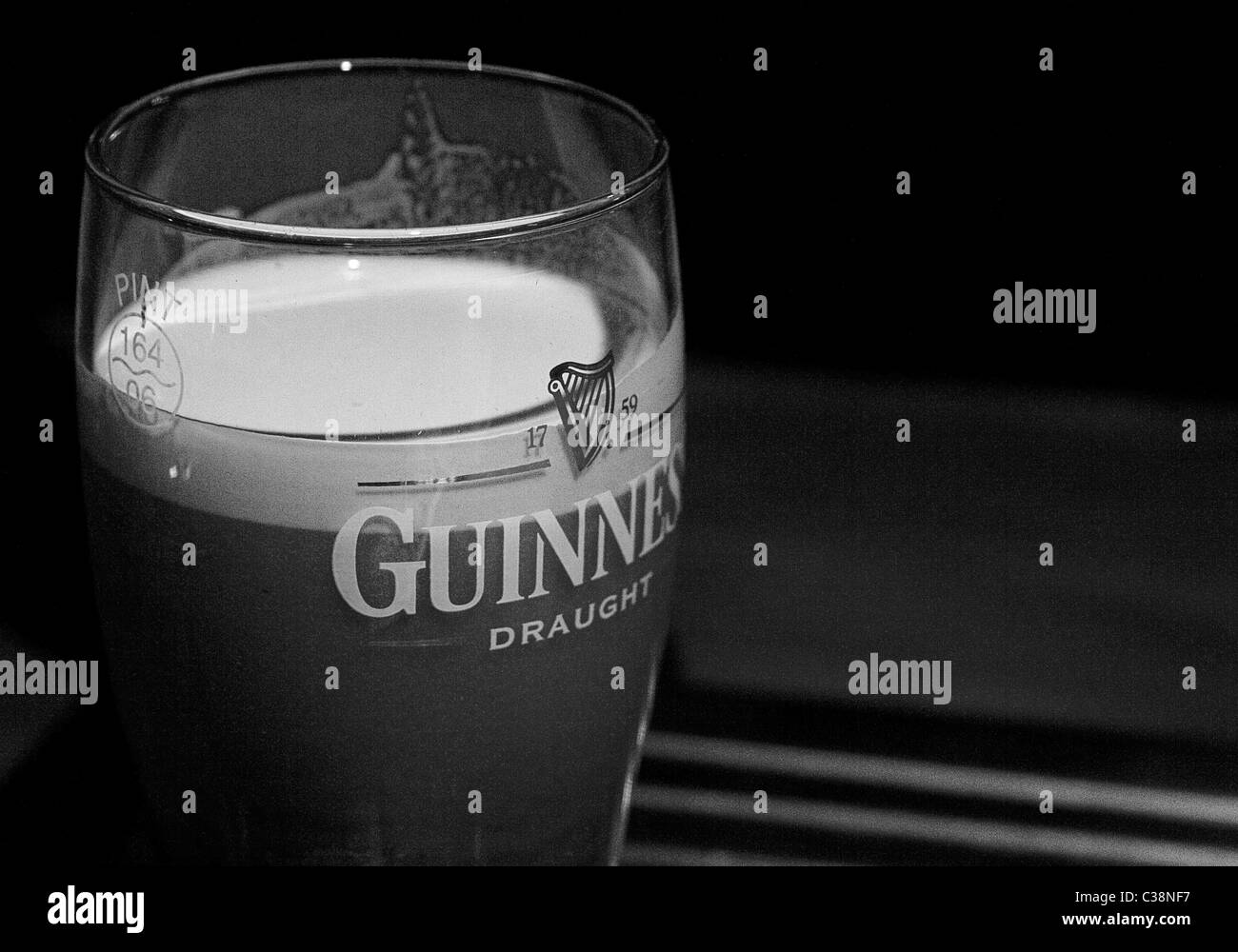 Immagine illustrativa della pinta di Guinness Foto Stock