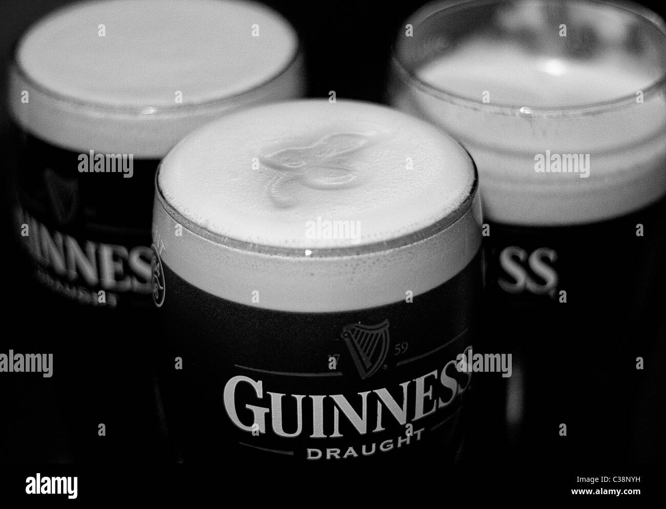 Immagine illustrativa di pinte di Guiness Foto Stock