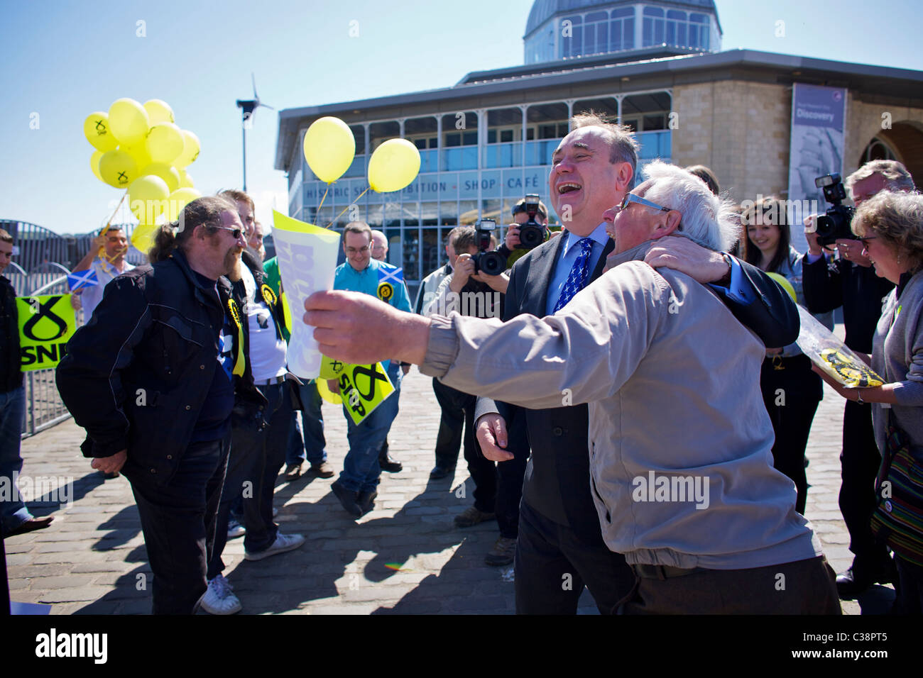 Alex Salmond, leader del SNP (Partito nazionale scozzese) Foto Stock