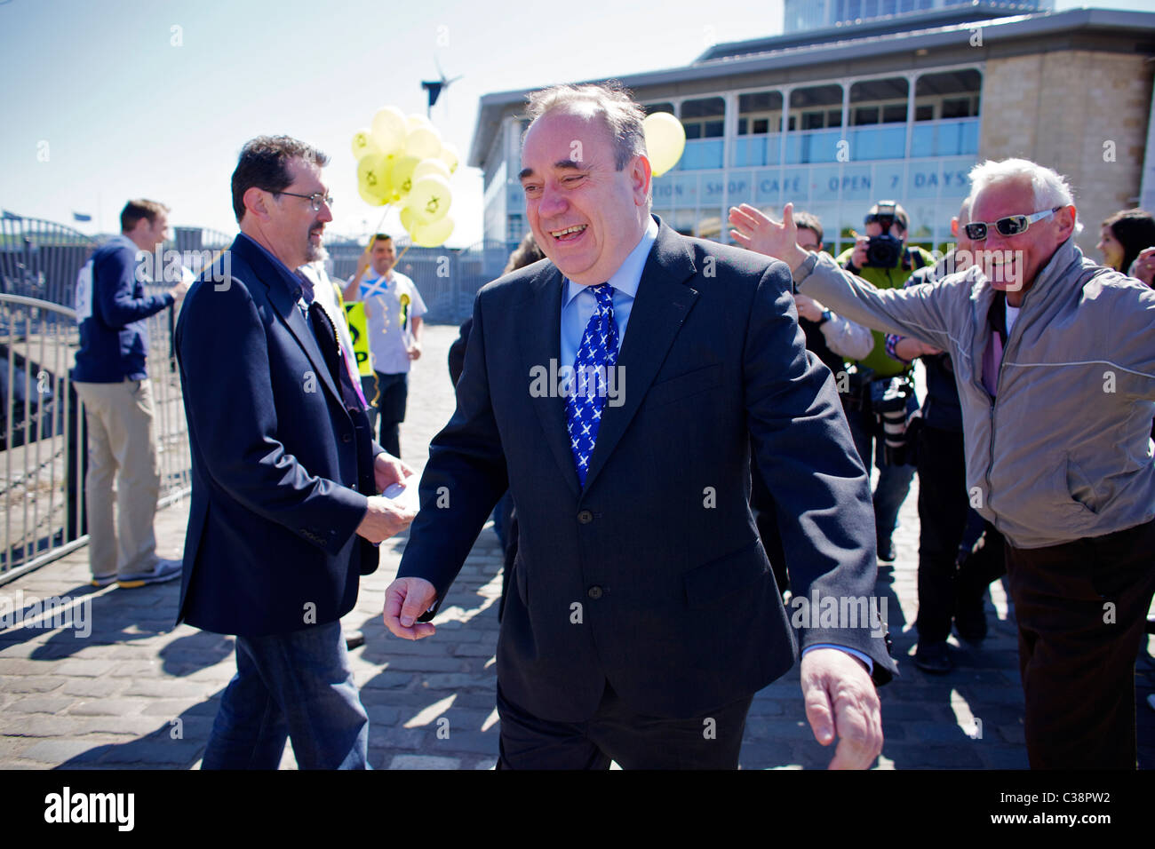 Alex Salmond, leader del SNP (Partito nazionale scozzese) Foto Stock