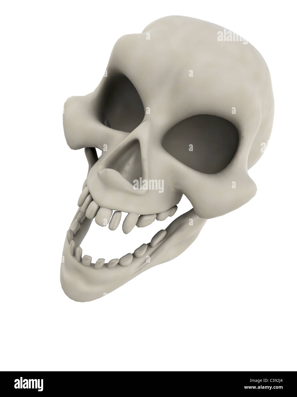 3D Render di Halloween male la testa del cranio Foto Stock