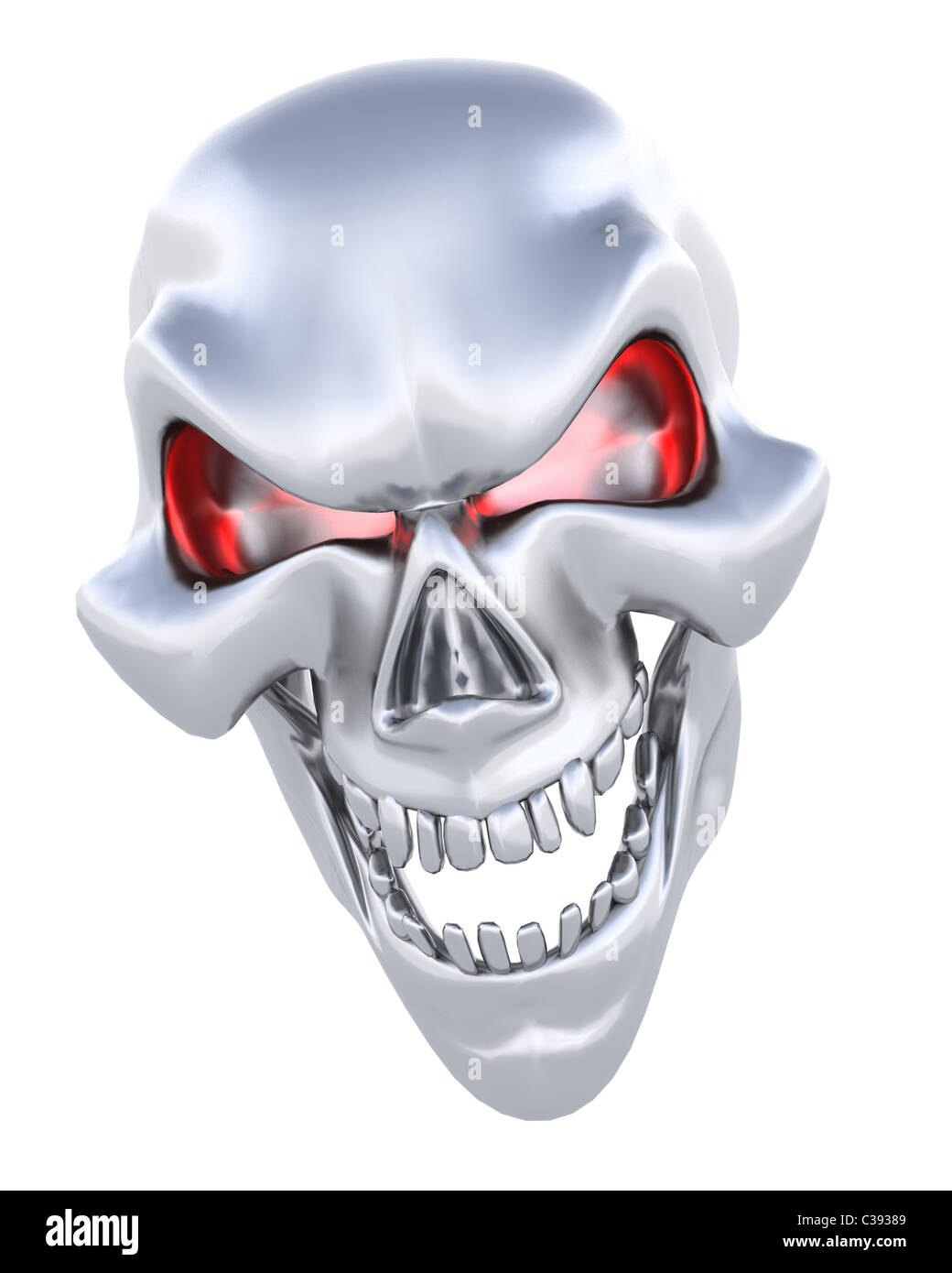 3D Render di Halloween male la testa del cranio Foto Stock