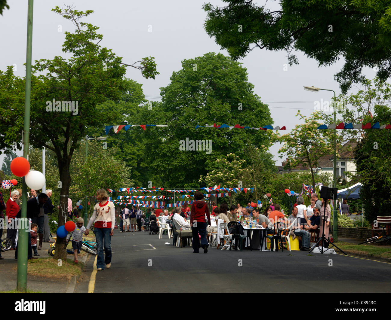 Royal Wedding Street Party Foto Stock