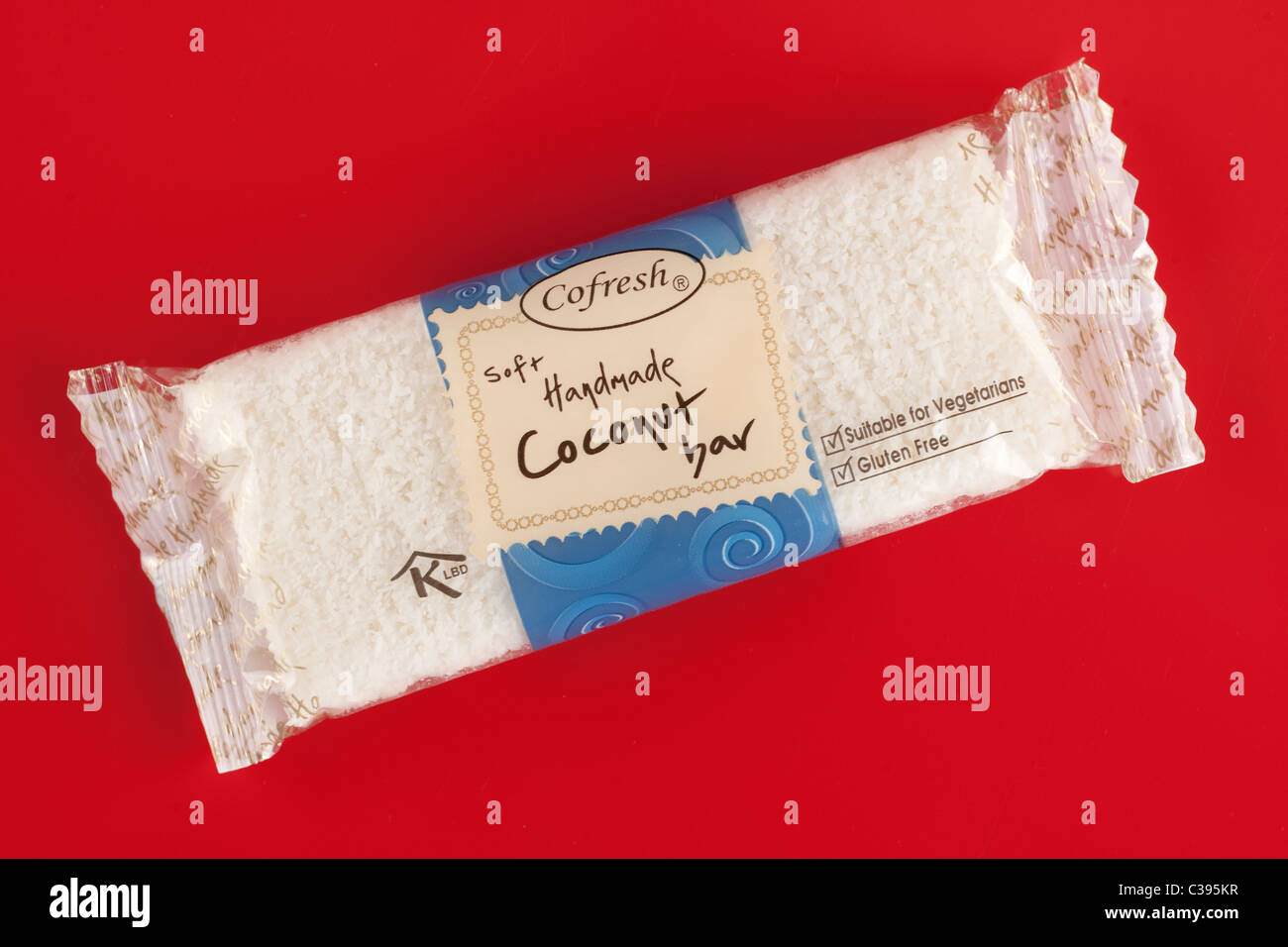 Bar di Cofresh fatte a mano senza glutine coconut adatto per vegetariani Foto Stock