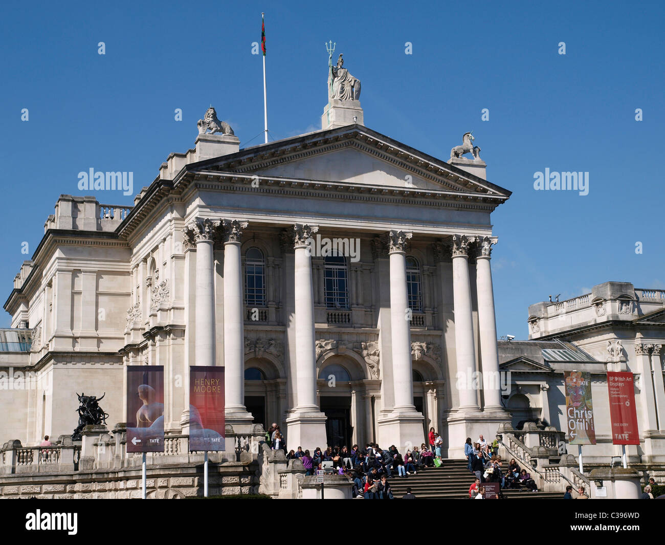 La galleria d'arte Tate Britain per arte britannica dal 1500 ad oggi. Millbank London Inghilterra England Foto Stock
