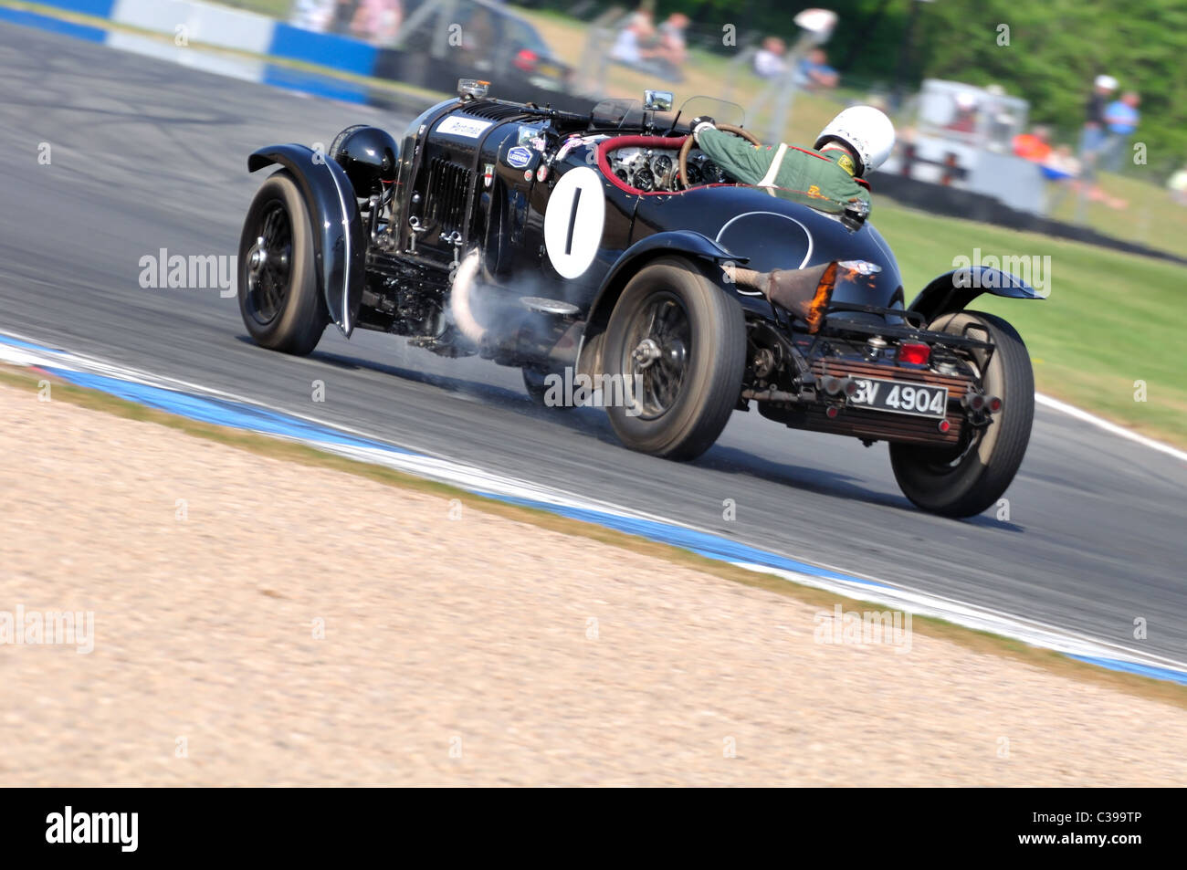 'Mannuncio Jack' per pre-guerra delle sportscars - Nigel Batchelor, 1929 Bentley 4.5 litri di SC Foto Stock