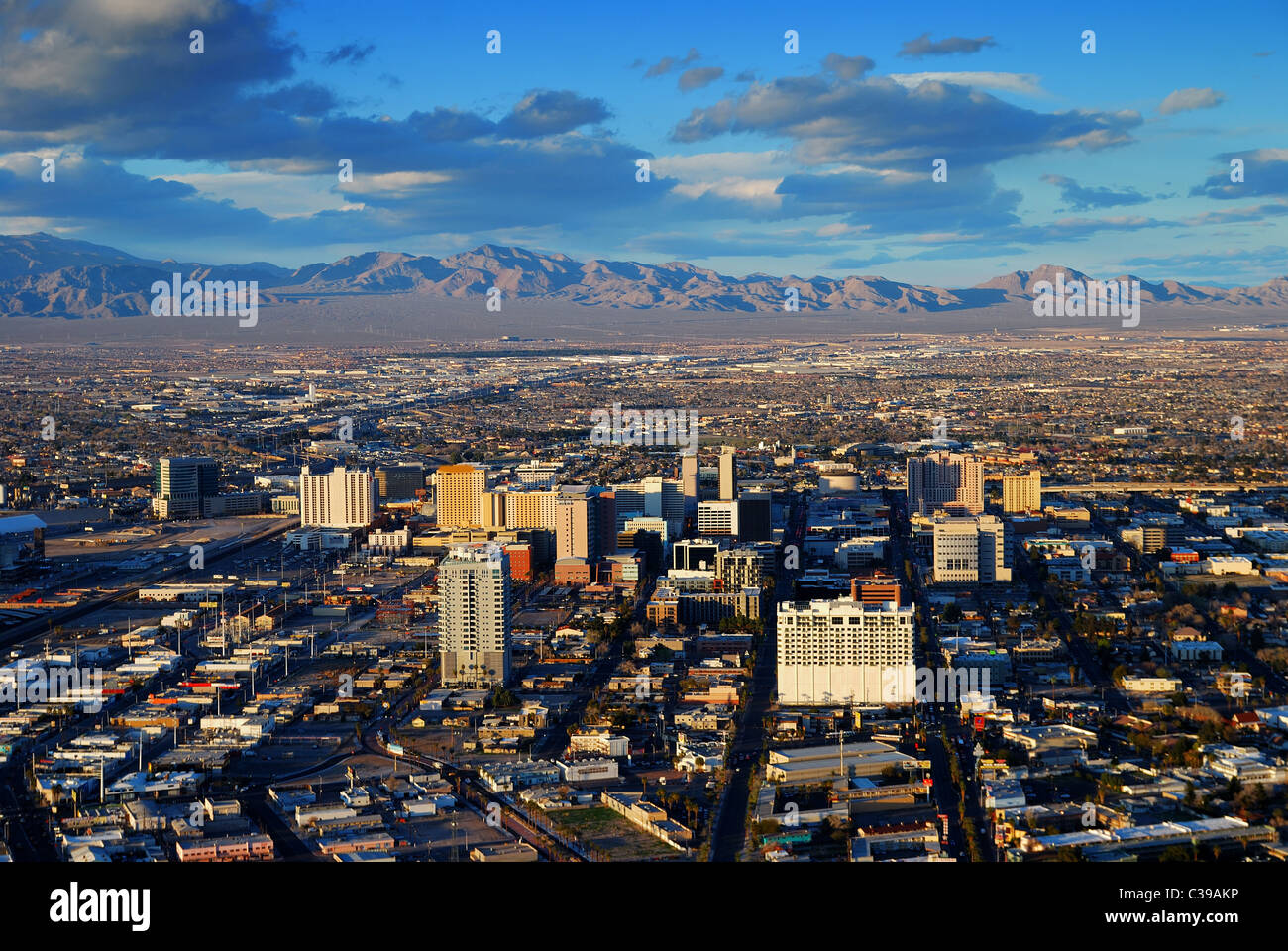 Vegas Strip vista aerea Foto Stock