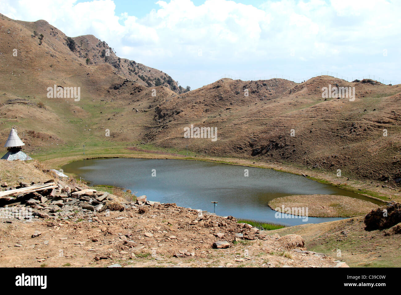 Lago Prashar,Mandi distretto di Himachal Pradesh, India Foto Stock