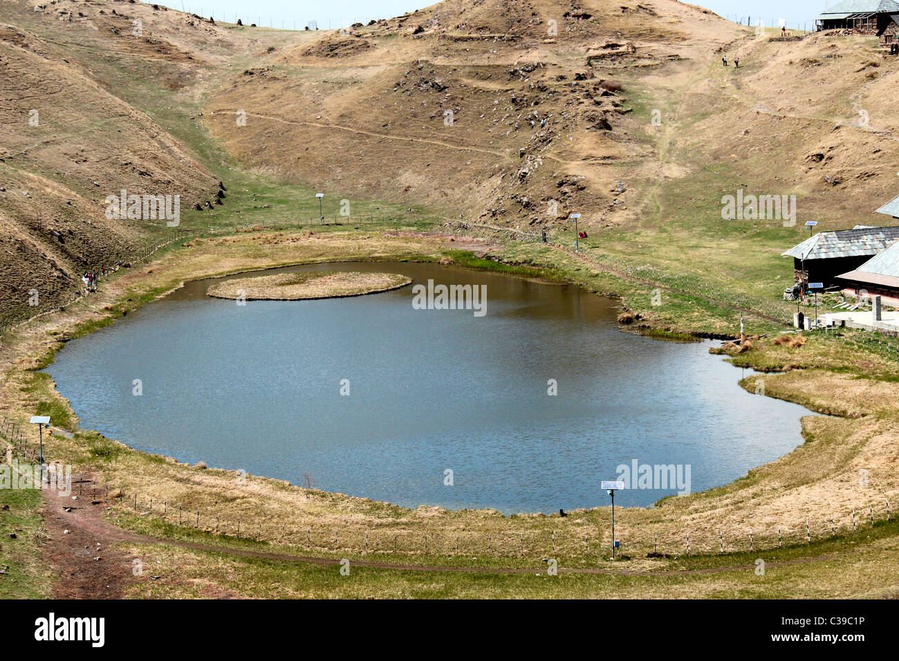 Lago Prashar,Mandi distretto di Himachal Pradesh, India Foto Stock