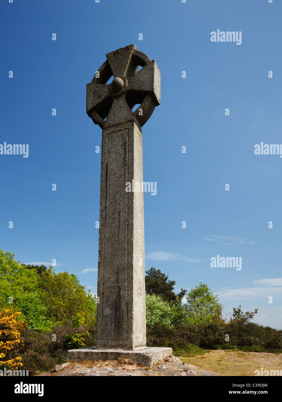 Il Celtic cross patibolo Hill, Hindhead. Foto Stock