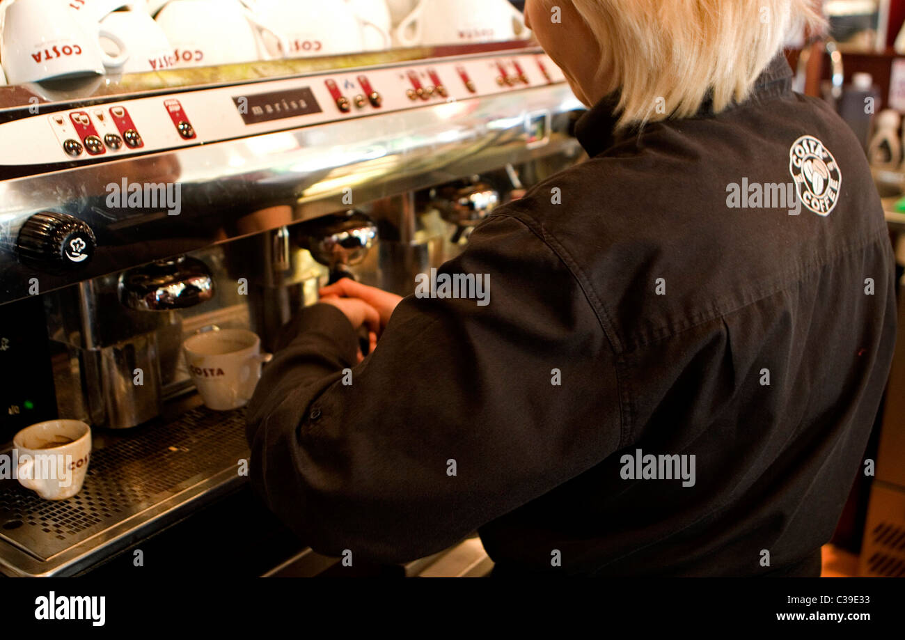 Immagine illustrativa di un caffè Costa filiale. Foto Stock